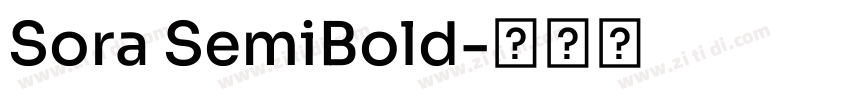 Sora SemiBold字体转换